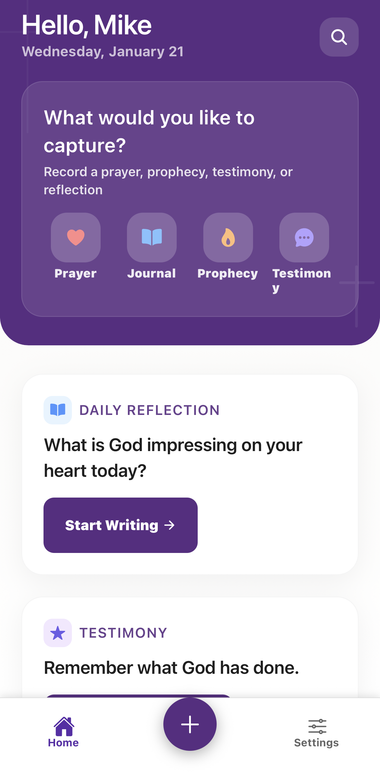 FaithFlow screen